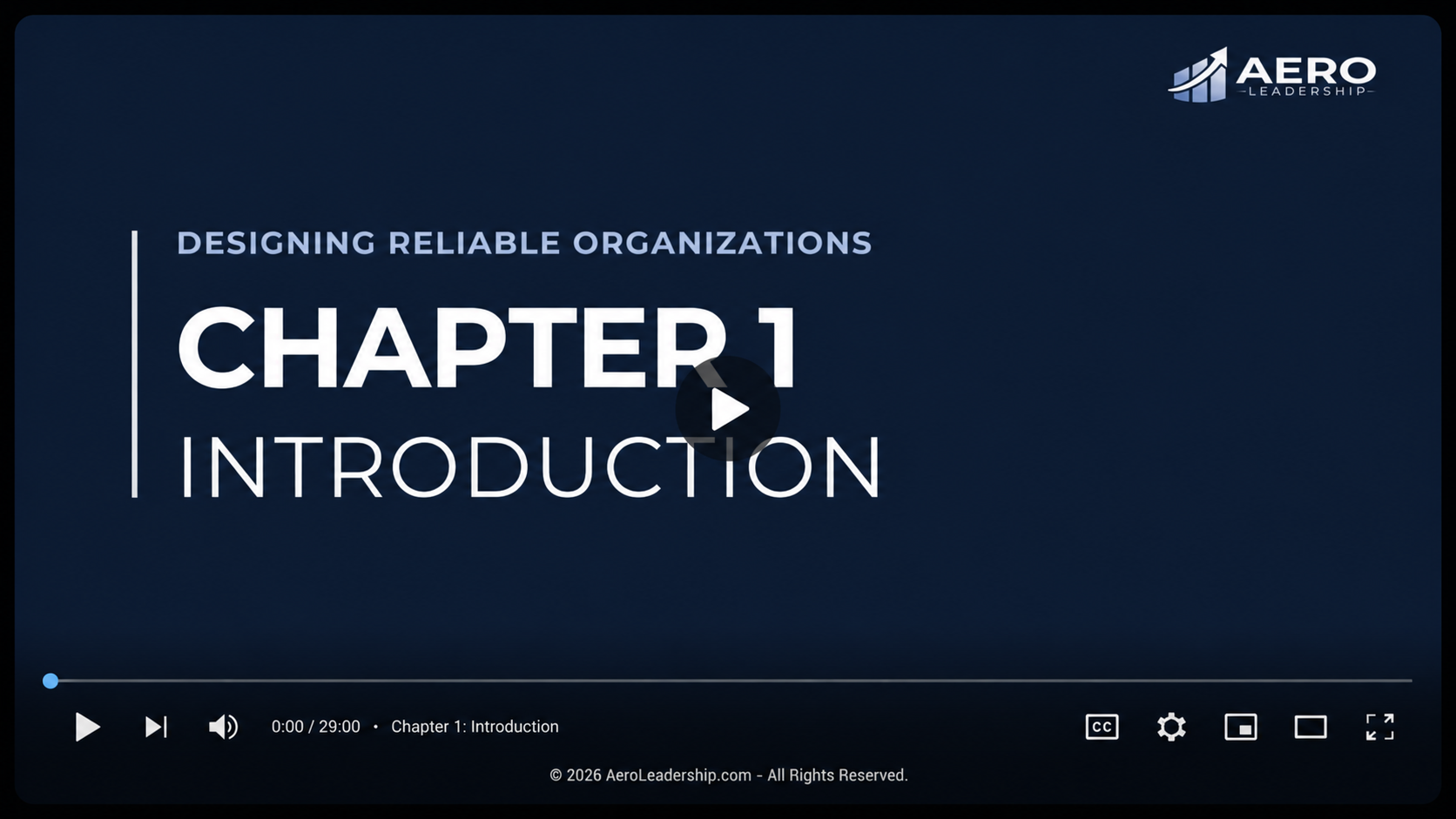 Designing Reliable Organizations — video lesson preview