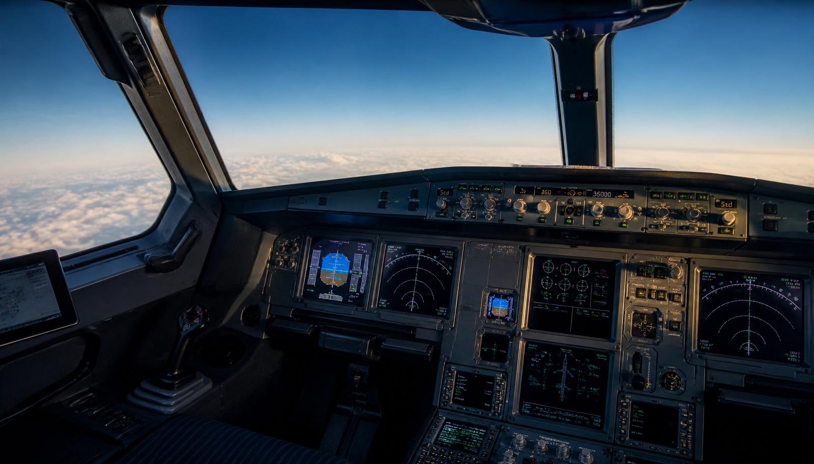 Commercial aircraft flight deck
